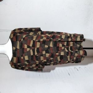 Worthington Women Colorblock Multi-color Top Size 1X